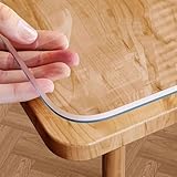 Abwaschbare Tischdecke Transparente Tischfolie, wasserdichte PVC-Tischschutzmatte, Kratzfeste, hitzebeständige, durchsichtige Tischabdeckung aus Kunststoff, 1 mm 1,7 mm, kristallk