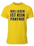 clothinx Das Leben ist kein Ponyhof Männer T-Shirt Bio & Fair Gelb Größe L