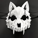 SHOWHEEL Tier Skelett Maske Halloween, Werwolf Maske Skull, Wolf Maske, Halloween Schädel Masken, Tier Skelett Gesichtsmaske, Halloween Maske Skull, Halloween/Cosplay/Mottoparty Maske, Unisex