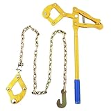 Iouyjiu Chain Strainer, Fence Wire Tightener, Compact Link Fence Puller, Heavy-Duty Stretcher Tool, for Farm Fencing, Plain Wire Tightening, Sturdy and Easy to Use, Iron M