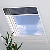 Dachfenster Fliegengitter Plissee Multi - Verdunkelung - Weiß - 100 x 160