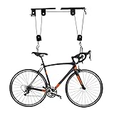 Fahrrad Aufhängung mit Hängende Platten bis 60 kg max, Fahrradlift,Deckenhalterung für Fahrräder und E-Bikes für Garage Lagerung, Häuslichen und Kommerziellen Fahrräder Schw