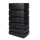 Kreher XXL Wassertonne Tower Stone mit Wasserhahn und Füllautomat. Tolle Stein Optik in Anthrazit, 500 Liter Nutzungsvolumen. Maße (BxTxH): 77,5 x 58,3 x 130