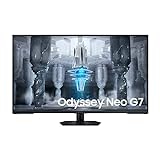 Samsung Odyssey Neo G70C Gaming Monitor S43CG700NU, 43 Zoll, VA-Panel, UHD-Auflösung, AMD FreeSync Premium Pro, 1 ms (MPRT) Reaktionszeit, Bildwiederholrate 144 Hz, Schw