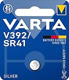 VARTA Batterien V392/SR41 Knopfzelle, 1 Stück, Silver Coin, 1,55V, kindersichere Verpackung, für elektronische Kleingeräte - Uhren, Autoschlüssel, Fernbedienungen, Waag