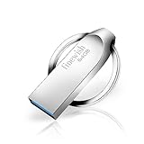 USB Stick 64GB 3.0, Mini Speicherstick 64GB USB 3.0 Pen Drive Tragbar USB-Stick 64GB mit Schlüsselanhänger für PC/Laptop/Car Audio/Smart TV. Plug-and-Play. 80MB/s Lesen (Silber)
