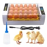 ZZenSmot 24-Eier-Geflügelbrutmaschine, Inkubatoren, mit automatischem Wender, Wendung und Temperaturregelung, für Truthahn-Hühner-Enten-Vogel-W