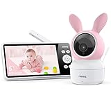 ANNKE Babyphone mit Kamera, Video Baby Monitor Babyphone mit 720P 5' Display, 1080p Kamera mit Nachtsicht, Schlaflieder, 2-Wege-Audio, Temperaturanzeige, kein WLAN/App erforderlich, T