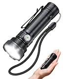 Maxesla Taschenlampen LED Taschenlampe Aufladbar, 6 Modi, 100m Reichweite, Mini Taschenlampe Klein mit USB-C, IP68 Wasserdicht, 24h Laufzeit für Camping, Wandern, Outdoor & N