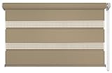 mydeco® 80x210 cm [BxH] in braun - Doppelrollo ohne bohren, Duorollo - Klemmfix Rollo incl. Klemmträgerr - Sonnenschutz, Sichtschutz für Fenster und Tü