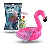 3X Getränkehalter Flamingo aufblasbar Luftmatratze Schwimmring Schwimmreif für Pool, Cocktailhalter, Bierhalter, Becher, Dosenhalter, Becherhalter Bier (Mengenauswahl)