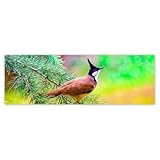 Wandaufkleber, Deko-Aufkleber, 200 x 66 cm, kleiner Vogel auf einem Ast, Nr. H10021Z_NS1