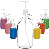 Glas-Pumpspender mit Pumpe – Flüssigwaschmittelspender – Waschseifenspender – Weichspülersp