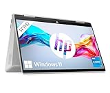 HP Pavilion x360 2-in-1 Laptop |14' FHD IPS-Touchscreen | Intel Core i5-1235U | 16 GB RAM | 512 GB SSD | Intel Iris Xe-Grafikkarte | QWERTZ Tastatur | Windows 11 Home | Silb