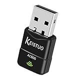 KEISTUO USB WLAN Stick AC600 mit Eingebautem Treiber, DualBand 5GHz/2,4GHz, USB WiFi Adapter für PC/Desktop/Laptop, Kompatibel mit Windows XP/7/8/10/11, WLAN USB-Adap