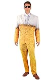 shoperama Lustiger Bier Anzug mit Krawatte Herren Kostüm Sakko Jackett Hose Karneval Party, Größe:62