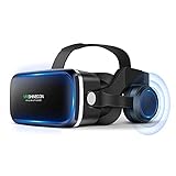 FIYAPOO VR Brille with Headset 3D VR Glasses Virtual Reality Brille PC Gaming für 4.7-6.6 Zoll,Android/iPhone Smartphones,HD,Blaulicht,Kinder und Erwachsenen, Geschenk