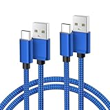 Basesailor USB C Ladekabel 3M 2Stück,Nylon Typ C Schnellladekabel für New Kindle Fire HD 10 9th 2019 8 10th 2020 11.Gen 2021,Samsung Galaxy Tab S7 S8 S9 A8 Lite FE,A54 A42 A34 A14 Plus S22 S23 U
