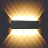 BELLALICHT 10W LED Wandleuchte Innen - Aluminium Up Down Spotlicht Wandlichter Wandlampe, IP54 Wasserdicht für Wohnzimmer Schlafzimmer Flur Treppe Warmweiß