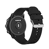 Ersatzarmband kompatibel mit Amazfit Stratos 3 Armband, weiches Silikon Sport Armband Uhrenzubehör für Amazfit Stratos 3 Smartwatch (schwarz)