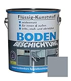 Dynamic24 Flüssig Kunststoff 5L Bodenbeschichtung 50m² Betonfarbe Beton Beschichtung Boden Estrich Farbe Halle Estrichfarbe Bodenfarbe für innen und außen Keller Terrasse Kellerboden Silberg