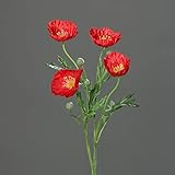 mucplants Künstlicher Mohnblumenzweig ca. 60cm Seidenblumen Kunstblume M