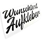 Aufkleber selbst gestalten mit Vorschau - Wunschaufkleber Buchstaben Autoaufkleber - Aufkleber Text Sticker fürs Auto und Motorrad einzeilig nach W