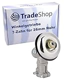 Trade-Shop 7-Zahn 26mm Getriebekopf/Winkelgetriebe kompatibel mit Wingart BS 43-1, kompatibel mit Zipper ZI-MOS145G Freischneider M