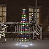 Tidyard LED Weihnachtsbaum für Fahnenmast Tannenbaum Christbaumbeleuchtung Lichterkette Außen Weihnachtsbeleuchtung für Rasen Garten Weihnachten Dekoration Weihnachtsdeko Mehrfarbig 108 LEDs 180