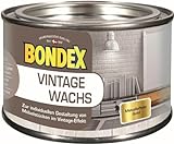 Bondex Vintage Wachs Metallic Gold 0,25 L für 6 m² | Kreative Innengestaltung | Antik-/ Shabby-chic-Effekt | Pflegt und schützt | Seidenglänzend | Möbelwachs | Holzw