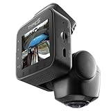 TravCa Dash 360 | Dashcam 360 Grad Rundum Blick Vorne, Hinten & Seite | 1080p Full HD Autokamera | App Steuerung mit 7 Ansichten | 24/7 Aufnahme beim Fahren & Parken | Sicher auf T