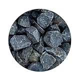 Best For Garden Basaltsplitt 150-250 mm - Ziersplitt aus schwarzem Basalt, vielseitig verwendbar in Garten, Hof & Wegen, gewaschen & naturbelassen, Deko- und Teichkies (500)