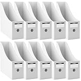 Foydream Zeitschriftenhalter Kraftpapier, 10 Stück A4 Zeitschriftensammle Aktenhalter Schreibtisch Stehsammler Pappe Schreibtisch Organizer für Datei Ordner Schreibwaren Bürob
