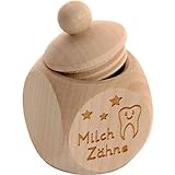 Spruchreif · Milchzahndose aus Holz mit Schraubdeckel und Gravur · Kinder Zahndose für Milchzähne zur Aufbewahrung perfekt als kleines Geschenk · Z