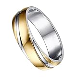 PACKOVE Einfacher Ring Für Herrenschmuck Versprechensringe Für Paare Der Ring Twill-Ring Paarringe Goldener Persönlichkeitsring Für Männer Passende Versprechensringe Ehering