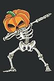 Dabbing Skeleton Pumpkin Dance Pumpkin Dab Halloween: Journal Ruled Notebook with Premium Paper, 6' x 9', Inner Pocket, 100 Pag