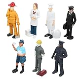 MUSISALY 1 Satz Szenendekoration Baufiguren Modelle Menschen-Figuren-Layout Spielzeugfiguren des Feuerwehrmanns Feuerwehrmann-actionfiguren-Spielzeug Bauernmenschen-actionfigur Miniatur PVC