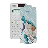 Casio FX-991SP CW – illustrierter wissenschaftlicher Taschenrechner mit Basketballspieler, empfohlen für den spanischen und portugiesischen Lebenslauf, 5 Sprachen, über 560 Funktionen, Solar, Weiß