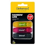 Intenso Rainbow Line 3x32 GB USB-Stick USB 2.0, gelb, rot und schw