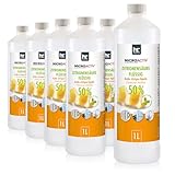 MICROACTIV Zitronensäure flüssig 6x1L - Kraftvoller Entkalker für Kaffeevollautomat, Wasserkocher & Dusche - Biologisch abbaubar - Ideal im H