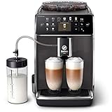 Saeco GranAroma Kaffeevollautomat – 14 Kaffeespezialitäten, Intuitives Farbdisplay, 4 Benutzerprofile, Keramikmahlwerk, ‎1500 Watt, ‎1800 Milliliter, 38.3 x 26.2 x 44.8 cm,(SM6580/10)