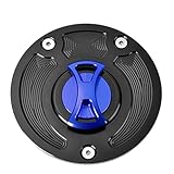 Für Kawasaki Für 650 1000 Für ER4N Für ZX14 ZX14R ZX9R ZX 9RE ZX9RF Für 600 ZZR1200 ZRX1200R Motorrad Tankdeckel Abdeckung Zündschloss Motorrad Tankdeckel(Blue)