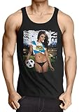 style3 Bayern Soccer Girl Herren Tank Top Fußball Trikot München Oktoberfest Germany, Größe:M, Farbe:Schw