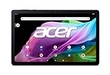 Acer Iconia P10 Tablet 10 Zoll 2K (2000 x 1200, MediaTek Kompanio 500, 4 GB RAM, 128 GB, Bluetooth, USB-C, WLAN, MicroSD, Audio, Front- und Rückkamera, Android 12), Grau + Graue Hü
