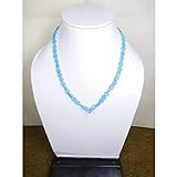 World Wide Gems Beads Gemstone Synthetic Türkis Plain Triangle Beads 44403 Lange Halskette, Edelstein Metall S