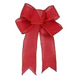 Party-Dekorationen für Frauen, rote Kranzschleifen für Weihnachten, Outdoor-Dekorationen, gestreifte Bänder zum Basteln, Weihnachtsgeschenk, Verpacken, 24,1 x 16,5 cm (Rot, Einheitsgröße)