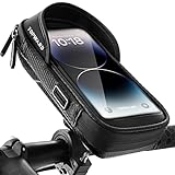 Handyhalterung für Fahrrad Motorrad E Scooter Wasserdicht, 2023 Universal Handy Halterung Lenker für 5,5-7,0 Zoll Smartphone, Handyhalter Lenkertasche Handytasche mit 360°Drehbar für ebike MTB R