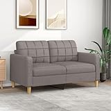 SECOLI Sofa 2 sitzer 2 sitzer Sofa 2er Couch Lounge Couch Sofa Couch Couch Klein für Wohnzimmer/Schlafzimmer/Büro/Wohnung-2-Sitzer:140cm-Taupe-S