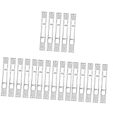 Gadpiparty 4 Sätze Schnalle Am Türrahmen Türsteher Schutzplatte Verstärkungsplatte Türanschlag Schlossplatte Türrahmen Couch-sektionsverbinder Türfangplatte Türplatte Eisen Silver 5 Stück * 4