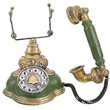 DECHOUS Vintage-Telefonmodelle Europäisches Schnurgebundenes Drehtelefon Antike Festnetztelefon-Requisiten Desktop-Telefonskulptur Wählscheibentelefon Für Home-Office-Dek